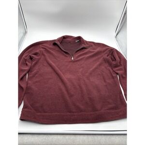 Indigo Palms Mens Sweater Half Zip Pull Over Brown Size Extra Large‎ Long Sleeve